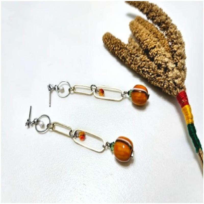 琉璃珠系列耳環Glass Beads Earrings-手腳之珠商品圖