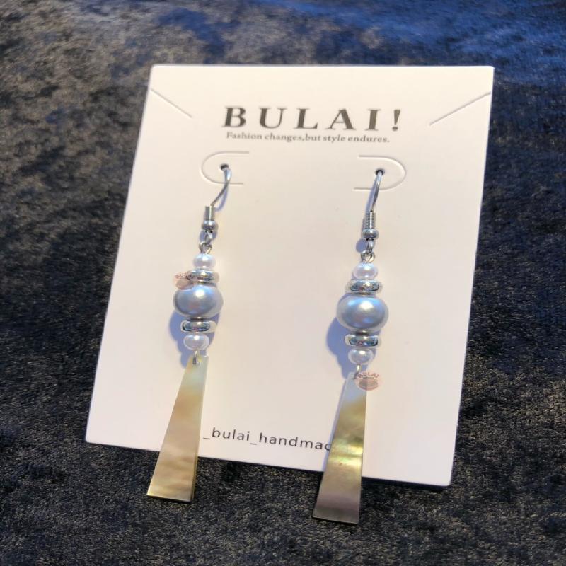 【BULAI！手作】圓珠長條垂墜耳環商品圖