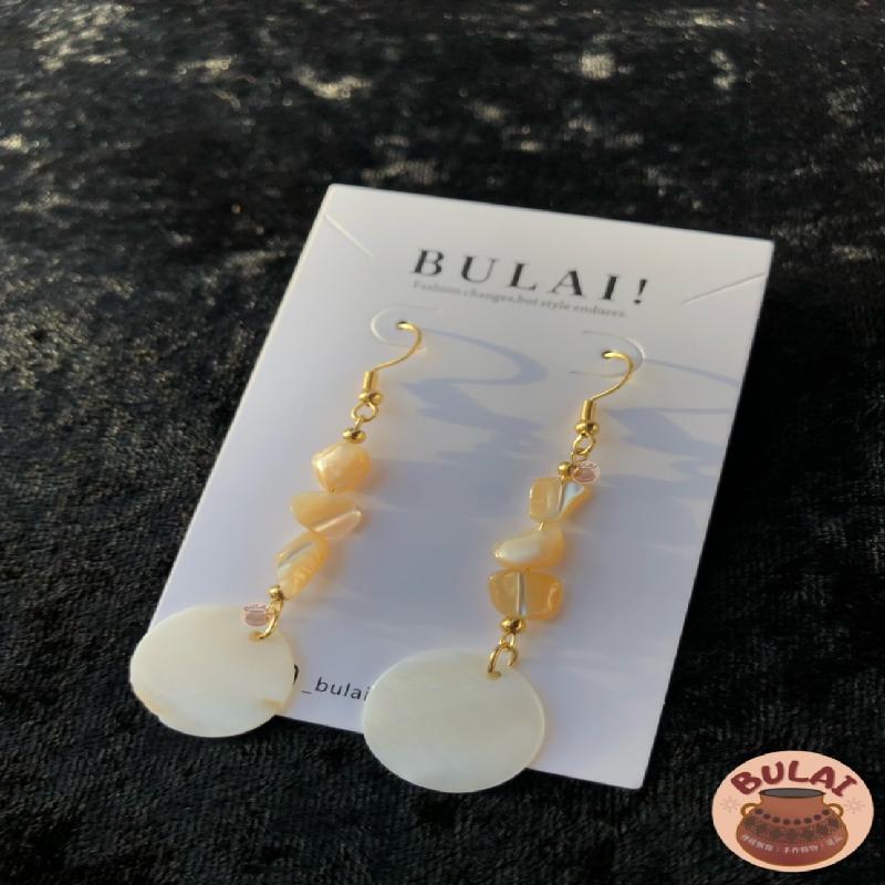 【BULAI！手作】大圓貝殼耳環 C款商品圖