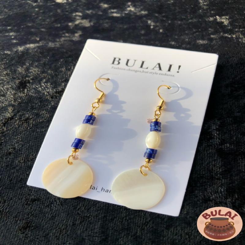 【BULAI！手作】大圓貝殼耳環 B款商品圖