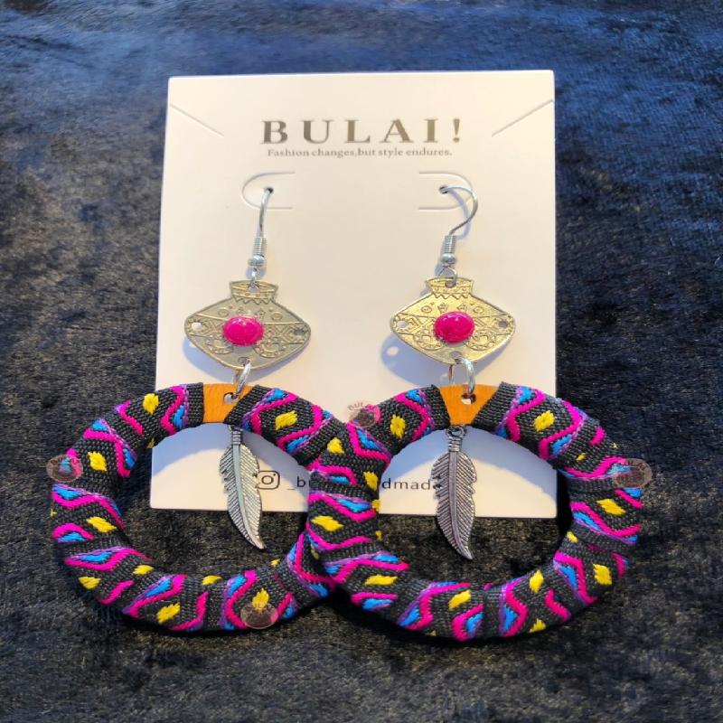 【BULAI！手作】圖騰圈耳環 F款商品圖