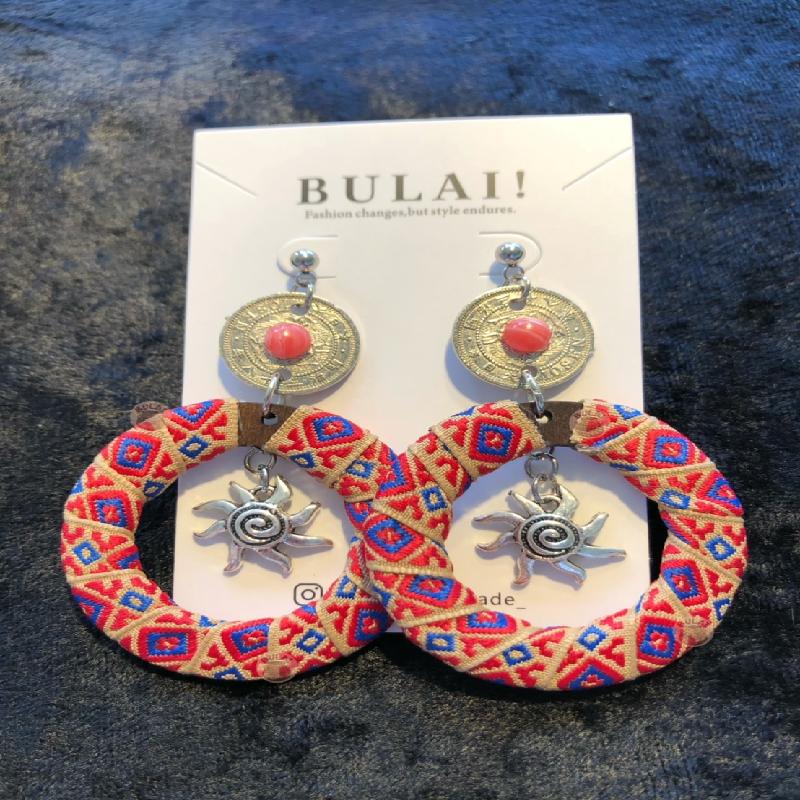 【BULAI！手作】圖騰圈耳環 J款商品圖