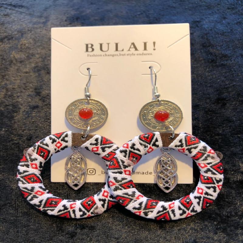 【BULAI！手作】圖騰圈耳環 I款商品圖
