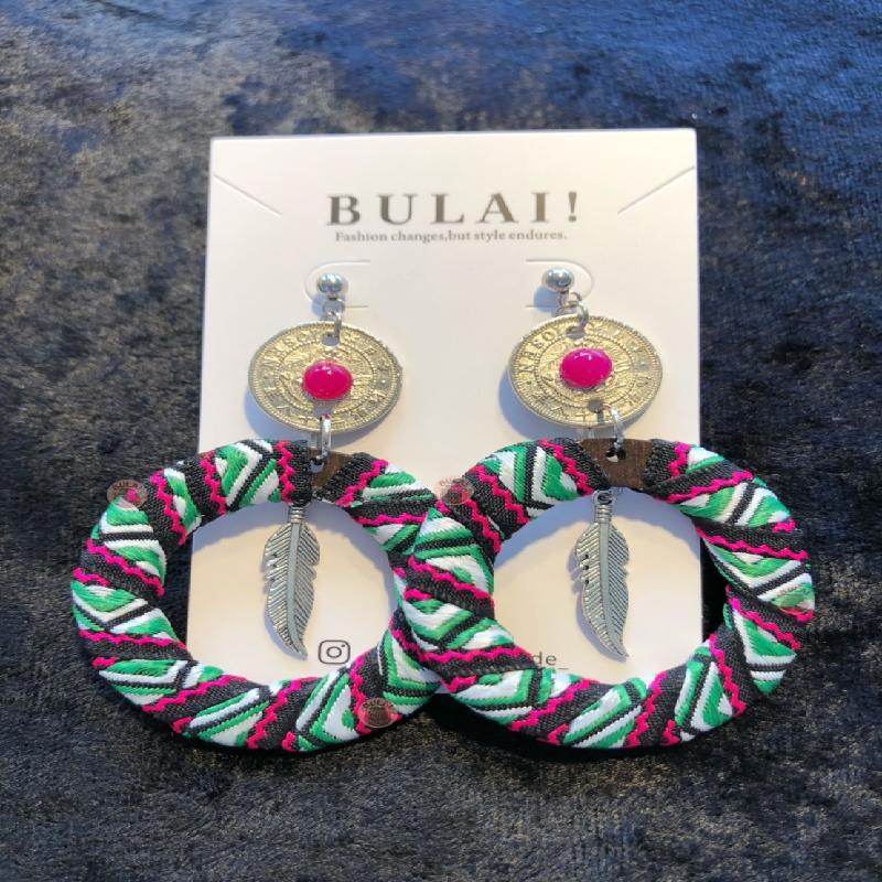 【BULAI！手作】圖騰圈耳環 H款商品圖
