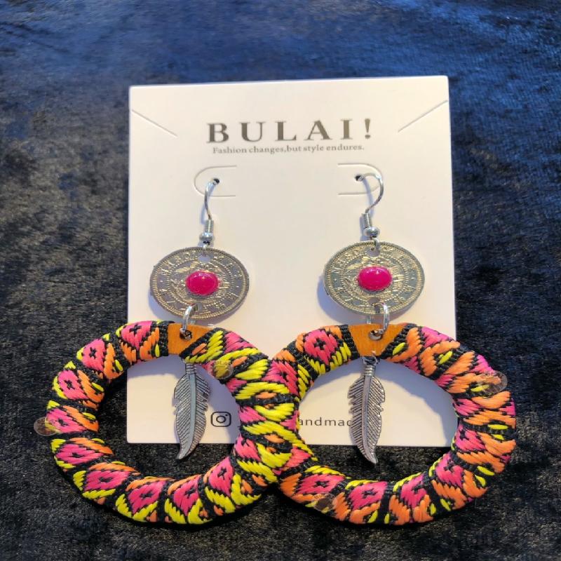 【BULAI！手作】圖騰圈耳環 E款商品圖