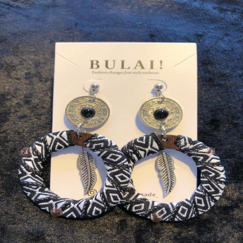 【BULAI！手作】圖騰圈耳環 D款商品圖