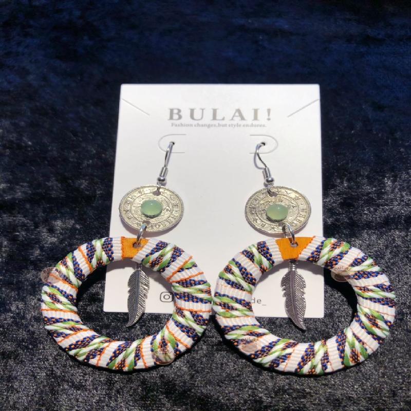 【BULAI！手作】圖騰圈耳環 A款商品圖
