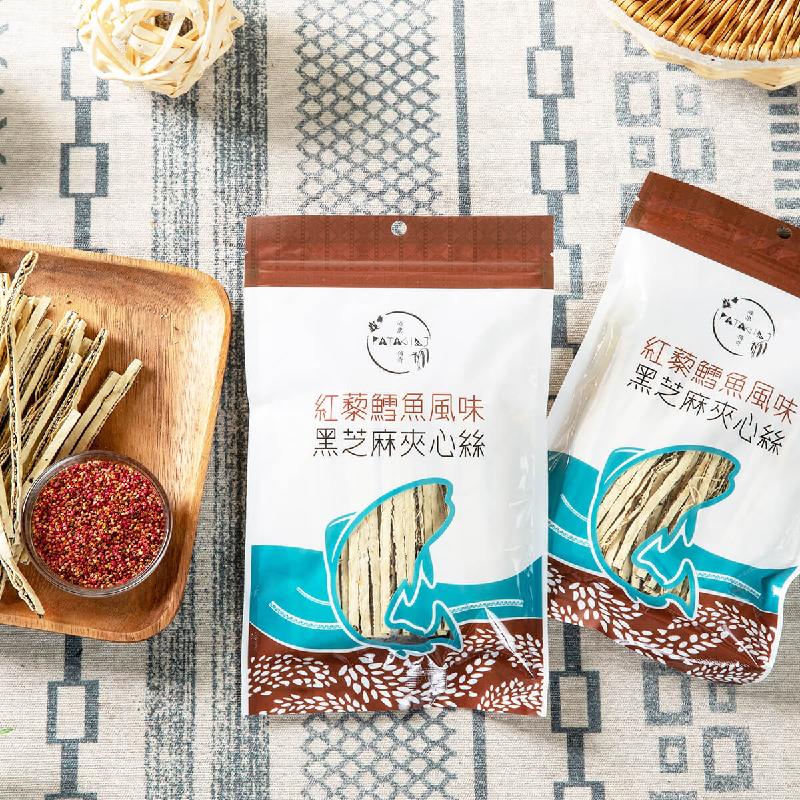 〚峰忠傳奇〛紅藜鱈魚風味黑芝麻夾心絲｜紅藜夾心絲｜100g商品圖